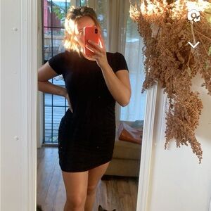Black tight dress